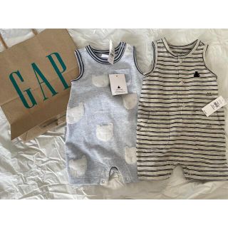 ベビーギャップ(babyGAP)の新品未使用　baby GAP  ロンパース オールインワン ノースリーブ 50(ロンパース)