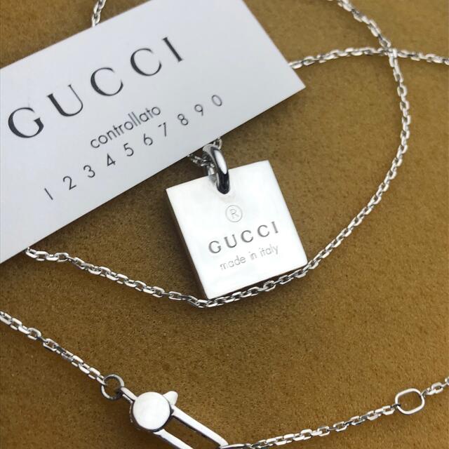 Gucci - 美品 GUCCI スクエアプレートネックレスLの通販 by ブッシュ's 