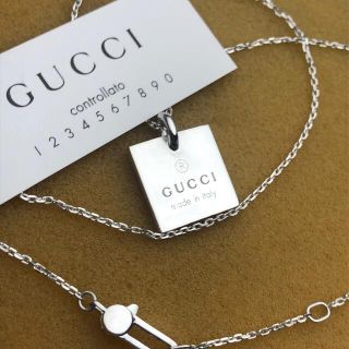 Gucci - 美品 GUCCI スクエアプレートネックレスLの通販 by ブッシュ's