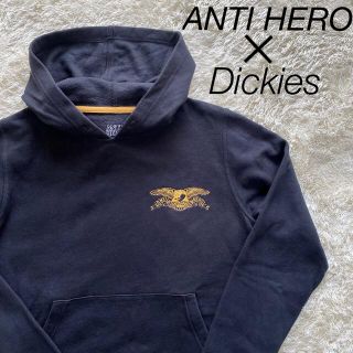 アンチヒーロー(ANTIHERO)のAnti hero dickies  アンチヒーローコラボパーカー 黒　レア　S(パーカー)