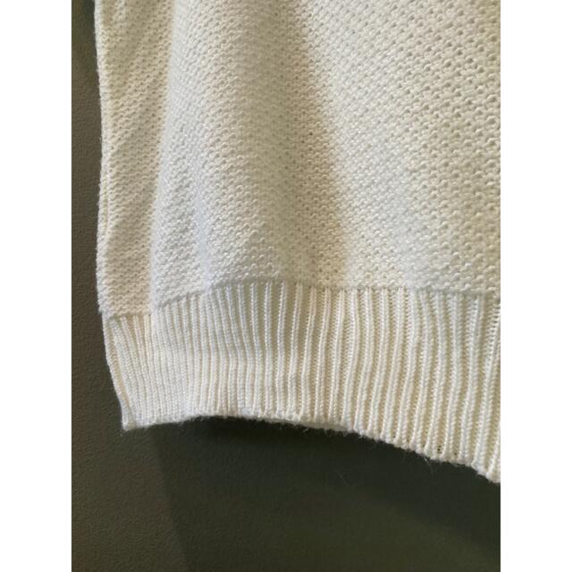 ビンテージ　USA  80s 半袖 ニット セーター  ホワイト 白 3