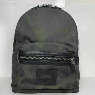 B5可 極美品 COACH レザー バッグパック 黒 フリンジ ロゴ型押し