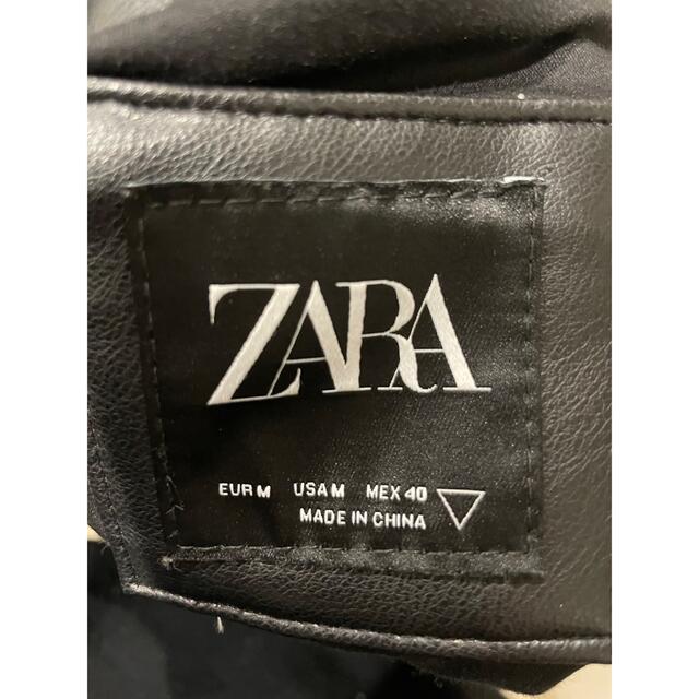 ZARA(ザラ)のZARA レザーライダースジャケット　Mサイズ メンズのジャケット/アウター(ライダースジャケット)の商品写真