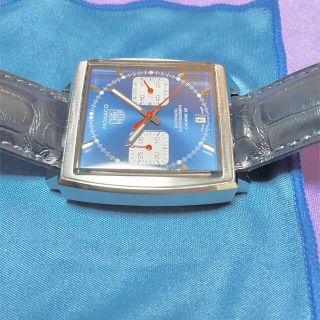 タグホイヤー(TAG Heuer)の残り2時間！ほぼ新品！タグホイヤー　モナコ 青　キャリバー12 CAW2111 (腕時計(アナログ))