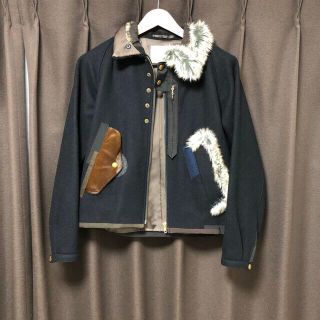 カラー(kolor)の極美品　kolor 17aw メルトンウールジャケット　サイズ1 リョウマツモト(ブルゾン)