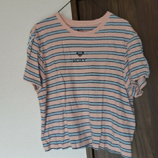 ロキシー(Roxy)のROXY　ロキシー　Tシャツ　カットソー　ボーダー　ピンク　ブルー(Tシャツ(半袖/袖なし))