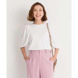 ニジュウサンク(23区)の★新品★23区 21AW ハイツイストスムース ボリュームスリーブ カットソー(カットソー(長袖/七分))