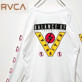 ルーカ(RVCA)のルーカ バック フロント サイド プリント ロゴ オーバーサイズ 長袖 Tシャツ(Tシャツ/カットソー(七分/長袖))