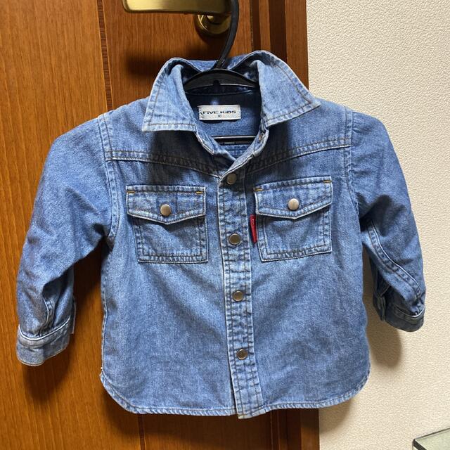 デニムシャツ 80 トップス ベビー Five kids キッズ/ベビー/マタニティのベビー服(~85cm)(シャツ/カットソー)の商品写真