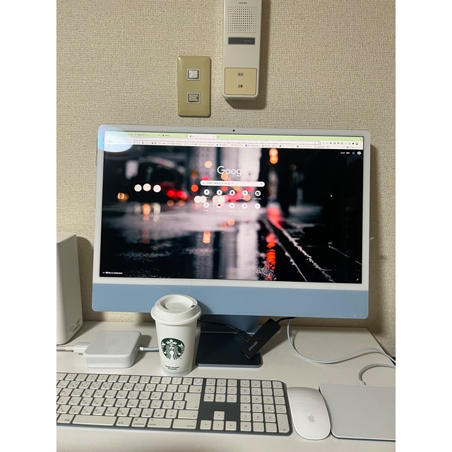 Mac (Apple)(マック)のiMac-24inch ブルー　Apple福岡店Ｍ1チップ スマホ/家電/カメラのPC/タブレット(デスクトップ型PC)の商品写真