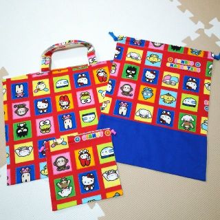 通園通学3点セット　サンリオ　ハンドメイド(通園バッグ)