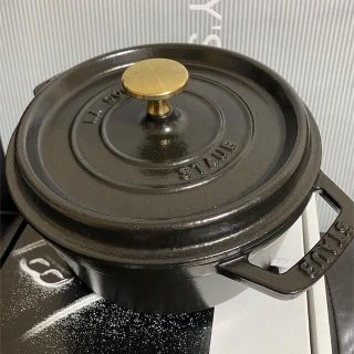 ストウブ(STAUB)のSTAUB ピコココットラウンド ブラック18cm(調理機器)