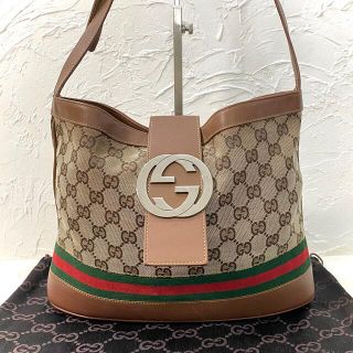 グッチ(Gucci)の【美品・袋付き】GUCCI ショルダーバッグ シェリーライン GG シルバー金具(ショルダーバッグ)