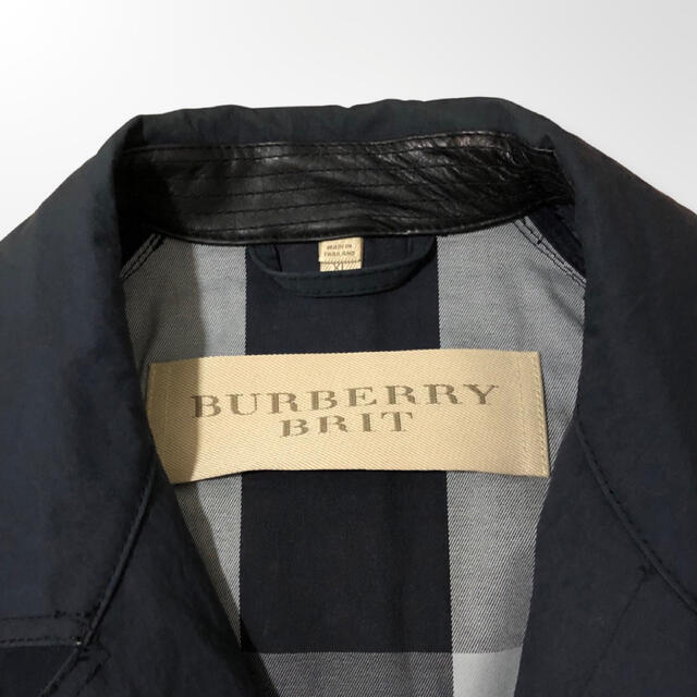 BURBERRY(バーバリー)の【極美品！】バーバリー ブリット レザーパッチ ステンカラーコート XL メンズのジャケット/アウター(ステンカラーコート)の商品写真