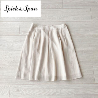 スピックアンドスパン(Spick & Span)のフレアスカート スカート 膝丈 上品 白 ベージュ 入園式 ママ 入学式 母(ひざ丈スカート)