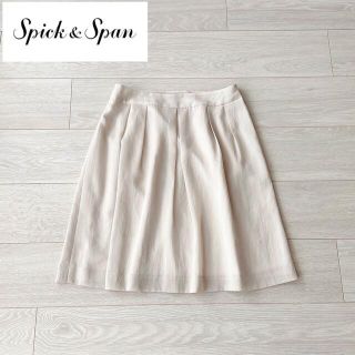 スピックアンドスパン(Spick & Span)のフレアスカート スカート 膝丈 上品 白 ベージュ 入園式 ママ 入学式 母(ひざ丈スカート)