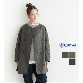 オーシバル(ORCIVAL)のORCIVAL オーシバル　タイプライター　キルティング　コート　チャコール　(ノーカラージャケット)