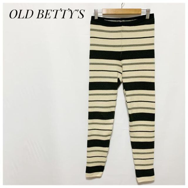 OLD BETTY'S(オールドベティーズ)のOLD BETTY'S オールドべティーズ ボーダー柄レギンス 暖かストレッチ♬ レディースのレッグウェア(レギンス/スパッツ)の商品写真