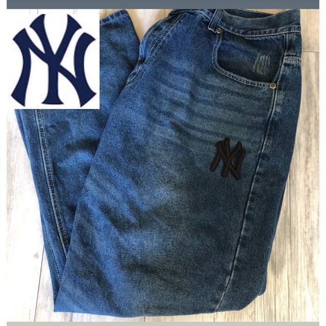 New York Yankeesワイドデニムパンツ