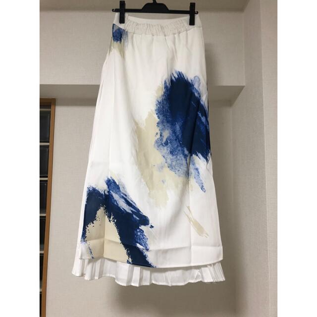 STUDIOUS(ステュディオス)のEBLOAの水彩画スカート レディースのスカート(ロングスカート)の商品写真