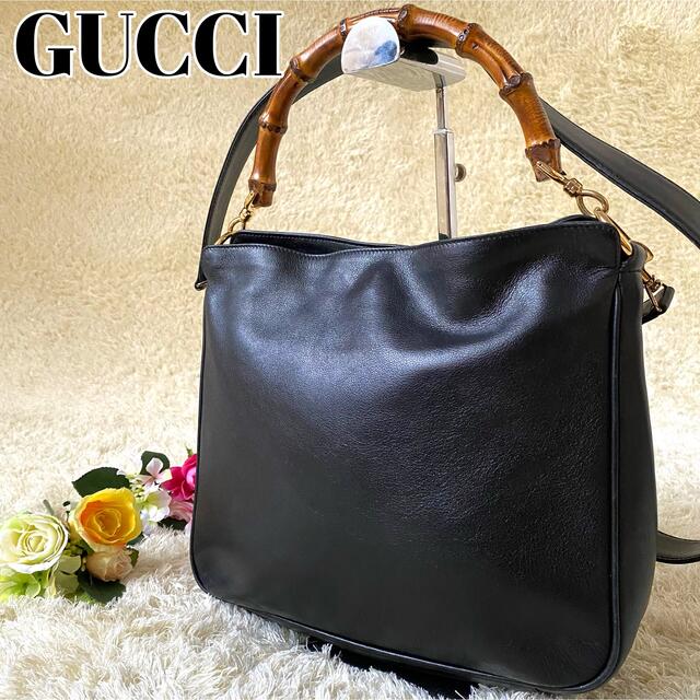 Gucci - 【良品】GUCCI オールドグッチ バンブー ショルダーバッグ