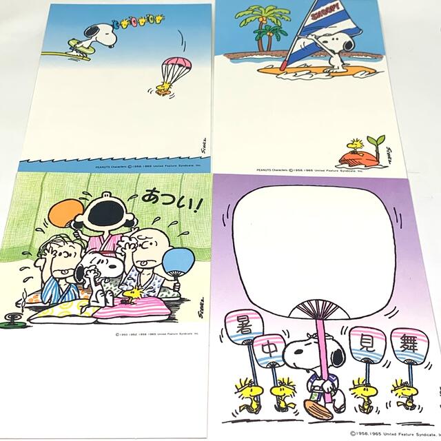 SNOOPY(スヌーピー)の163【バラ売可】スヌーピー　暑中お見舞い　サンリオ　ホールマーク　レトロ　レア エンタメ/ホビーのおもちゃ/ぬいぐるみ(キャラクターグッズ)の商品写真