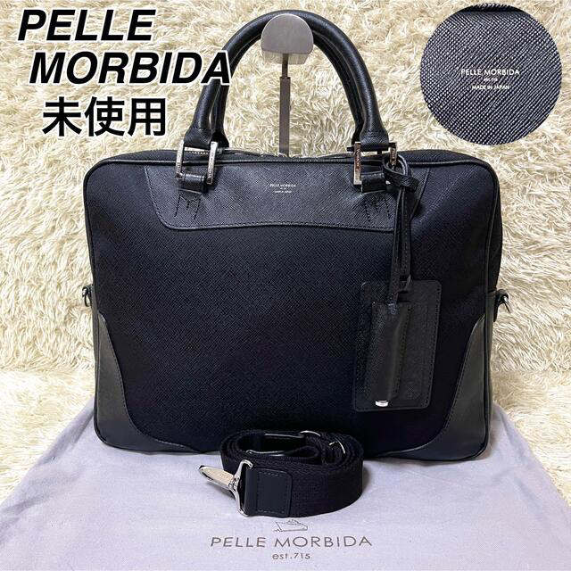 流行に  PELLE MORBIDA - 未使用　ペッレモルビダ　レザー　ビジネスバッグ　キャピターノ　CA104　黒 ビジネスバッグ