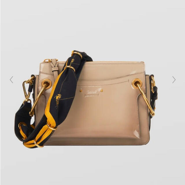 【新品】Chloe クロエ スカーフ レザー ショルダーストラップ 黒
