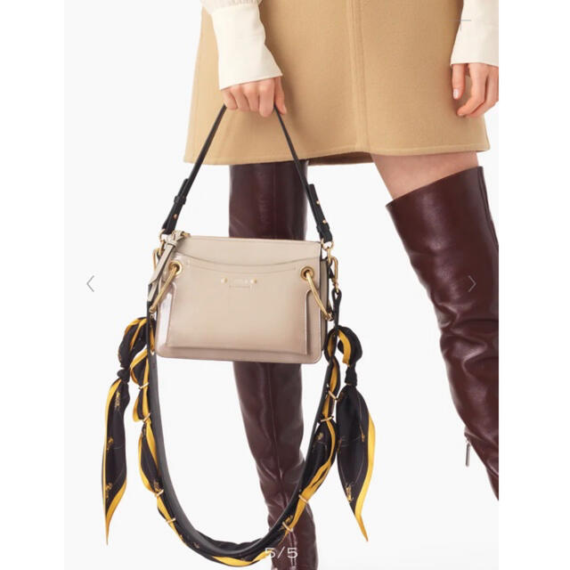 【新品】Chloe クロエ スカーフ レザー ショルダーストラップ 黒