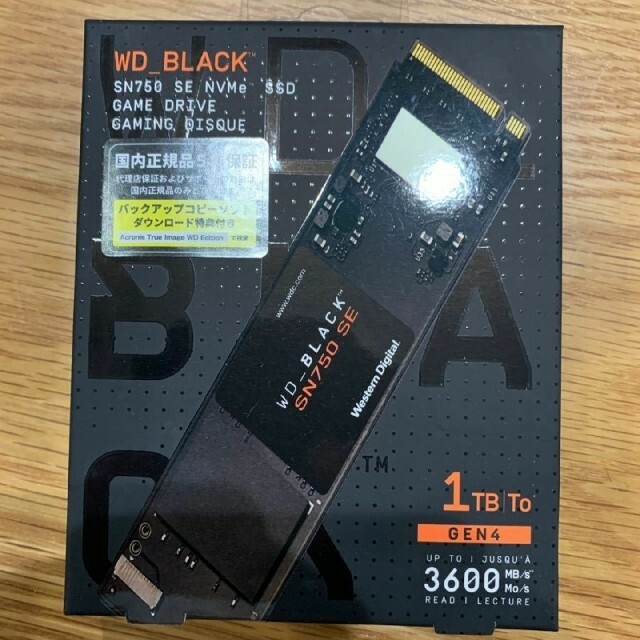 新品WD Black SN750 SE NVMe WDS100T1B0E 1TBPCパーツ
