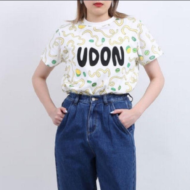 PUNYUS(プニュズ)の新品 UDON Tシャツ プニュズ 渡辺直美 punyus 半袖 うどん 3 レディースのトップス(Tシャツ(半袖/袖なし))の商品写真