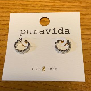 プラヴィダ(Pura Vida)のピアス　puravida 花柄　シルバー　新品未使用　即購入可　おしゃれ　(ピアス)