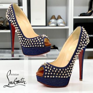 Christian Louboutin(ハイヒール/パンプス ・ ブルー・ネイビー Christian Louboutin(ハイヒール/パンプス ・ ブルー・ネイビー