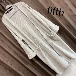 フィフス(fifth)のfifth グレーのロングカーディガン(カーディガン)