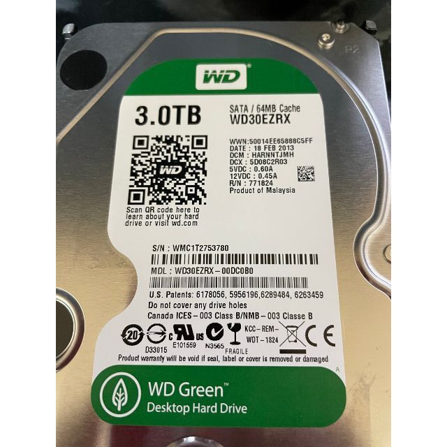 内蔵HDD 3TB (WD)