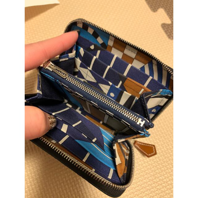【極美品/正規品】エルメス HERMES シルクインコンパクト ブラック 財布