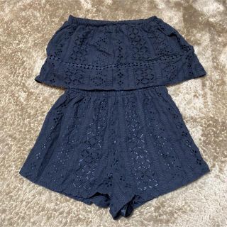 デュラス(DURAS)のオールインワンショートパンツ キュロット　セットアップ　チューブトップ(オールインワン)