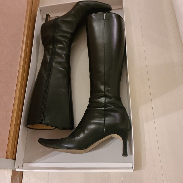 VOICEMAIL(ヴォイスメール)の黒ロングブーツ レディースの靴/シューズ(ブーツ)の商品写真