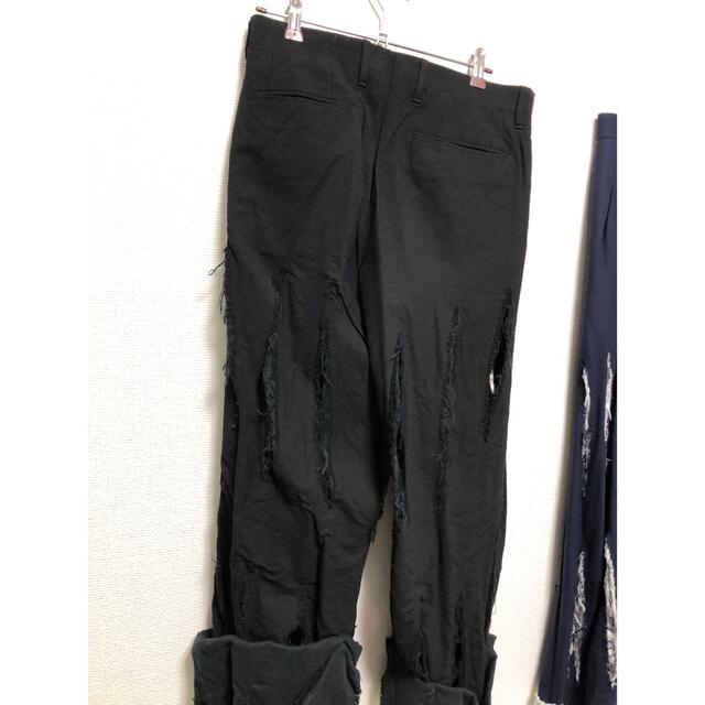 Vivienne Westwood(ヴィヴィアンウエストウッド)のブラック　minus cut&slash スラックス メンズのパンツ(その他)の商品写真