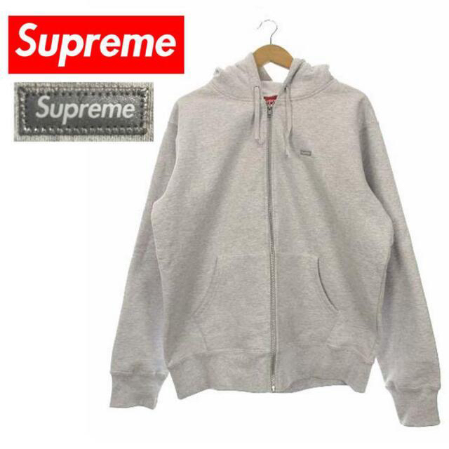 【完売品✨】Supreme　スモールボックスロゴ　フルジップパーカー　L　グレー