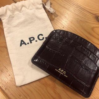 【未使用】A.P.C. カードケース 濃紺 apcアーペーセーロゴカードホルダー名刺入れ/定期入れ