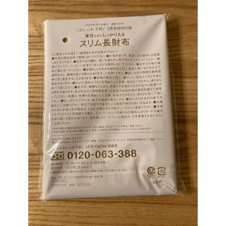 タカラジマシャ(宝島社)の大人のおしゃれ手帖 3月号 スリム長財布 カード 小物 グレー 付録 宝島(財布)