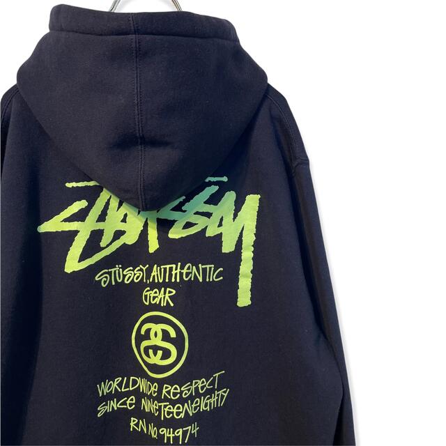 stussyステューシー　ジップアップ　パーカー  サイズL