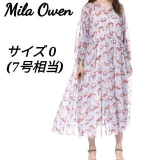 ミラオーウェン(Mila Owen)のワンピース レディース ミラオーウェン ウエスト切り替えワッシャー プリーツ S(ロングワンピース/マキシワンピース)