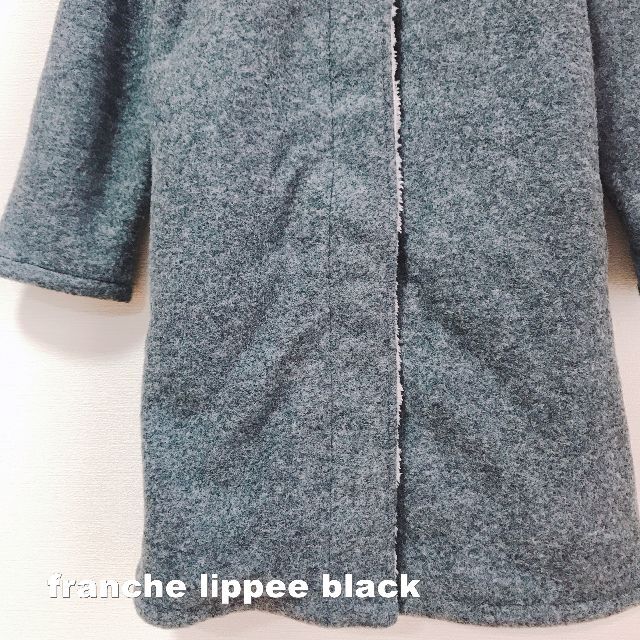 franche lippee(フランシュリッペ)の【franchelippee】ビジュー ウールミックス コート タグ付未使用 レディースのジャケット/アウター(ロングコート)の商品写真