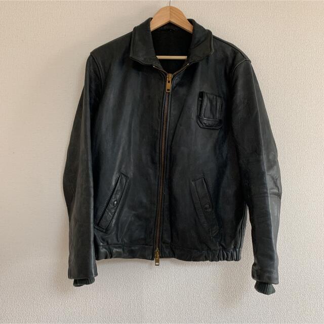 軍支給品70s〜80s フランス軍フライトレザージャケット www