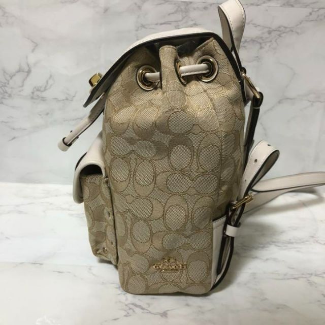 COACH コーチ ミニリュック シグネチャー 総柄 ターンロック 金具 www