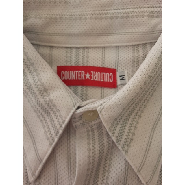 Counter Culture(カウンターカルチャー)のNo.171 Counter Culture 半袖シャツ ホワイト ストライプ柄 メンズのトップス(シャツ)の商品写真