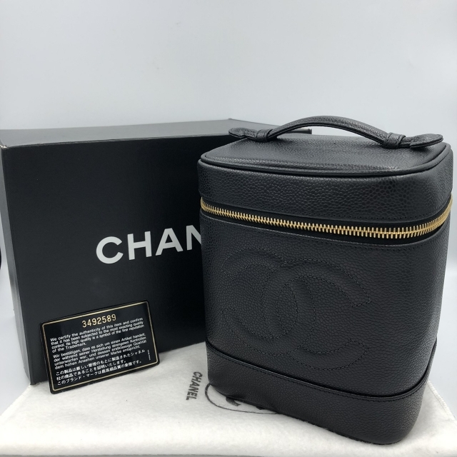 CHANEL(シャネル)の☆シャネル 極美品 キャビアスキン　バニティ スクエア ハンドバッグ レディースのバッグ(ハンドバッグ)の商品写真