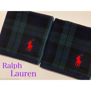 ラルフローレン(Ralph Lauren)の【値下げ】ラルフローレンタオルハンカチ2枚(ハンカチ)